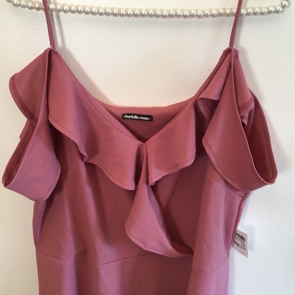 NWT Charlotte Russe+ ruffle pink dress size 2x - Picture 8 of 12